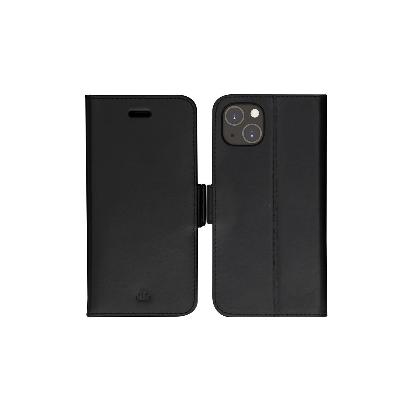 dbramante1928 Copenhagen Slim - Flip-Hlle fr Mobiltelefon - genarbtes Leder - Schwarz - fr Apple iPhone 14 Plus