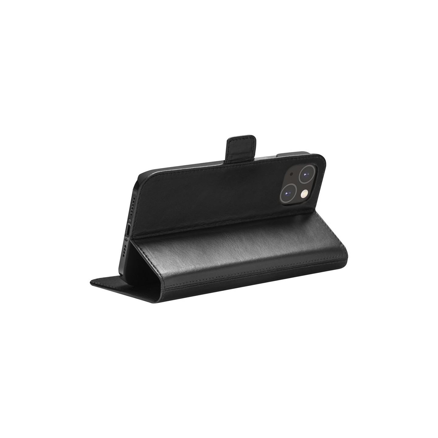 dbramante1928 Copenhagen Slim - Flip-Hlle fr Mobiltelefon - genarbtes Leder - Schwarz - fr Apple iPhone 14 Plus