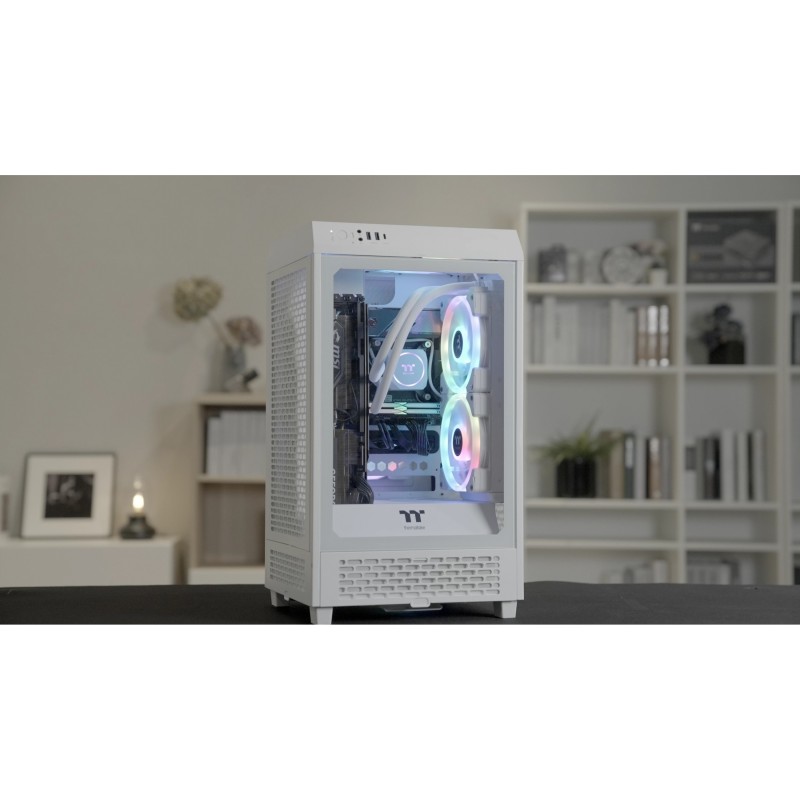 Buy Thermaltake The Tower 200 Snow - White Mini-ITX Mini Tower Case - 380mm GPU,... in Cyprus, Nicosia, Limassol, Larnaka, Pafos
