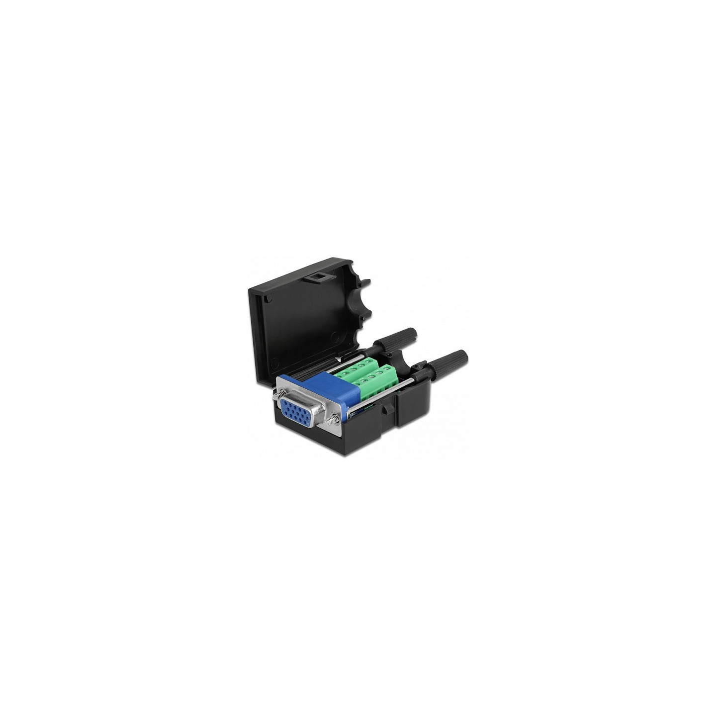 DeLock VGA15 Buchse zu Terminalblock Adapter mit Gehäuse — Buy in Cyprus with Fast Delivery