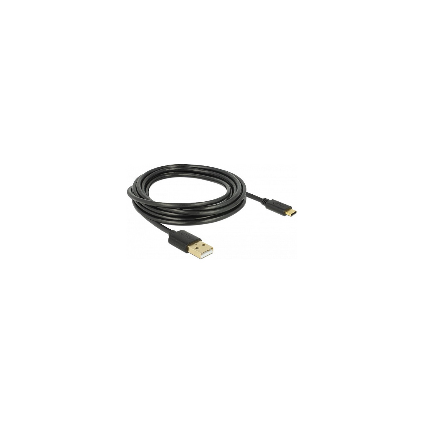 USB2.0 A to USB-C (ST-ST) 3m DeLOCK Black — Buy in Cyprus with Fast Delivery