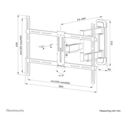 Neomounts WL40-550BL16 bewegliche Wandhalterung für 40-65' Bildschirme - Schwarz — Buy in Cyprus with Fast Delivery