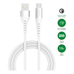 4smarts USB-A auf USB-C Kabel PrimeCord 18W 1.5m. weiss — Buy in Cyprus with Fast Delivery