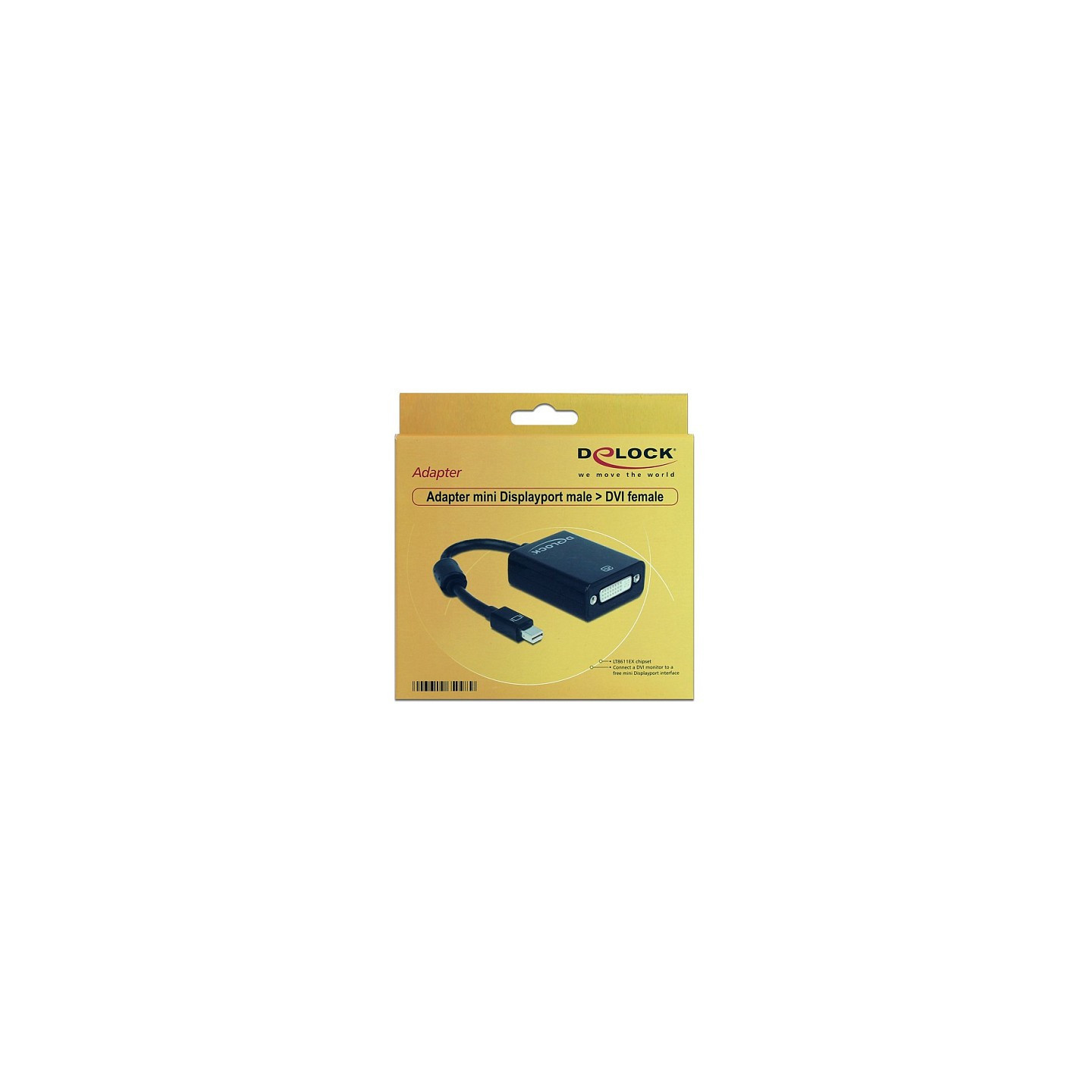 Adapter mini DisplayPort to DVI (ST-BU) DeLOCK Black — Buy in Cyprus with Fast Delivery