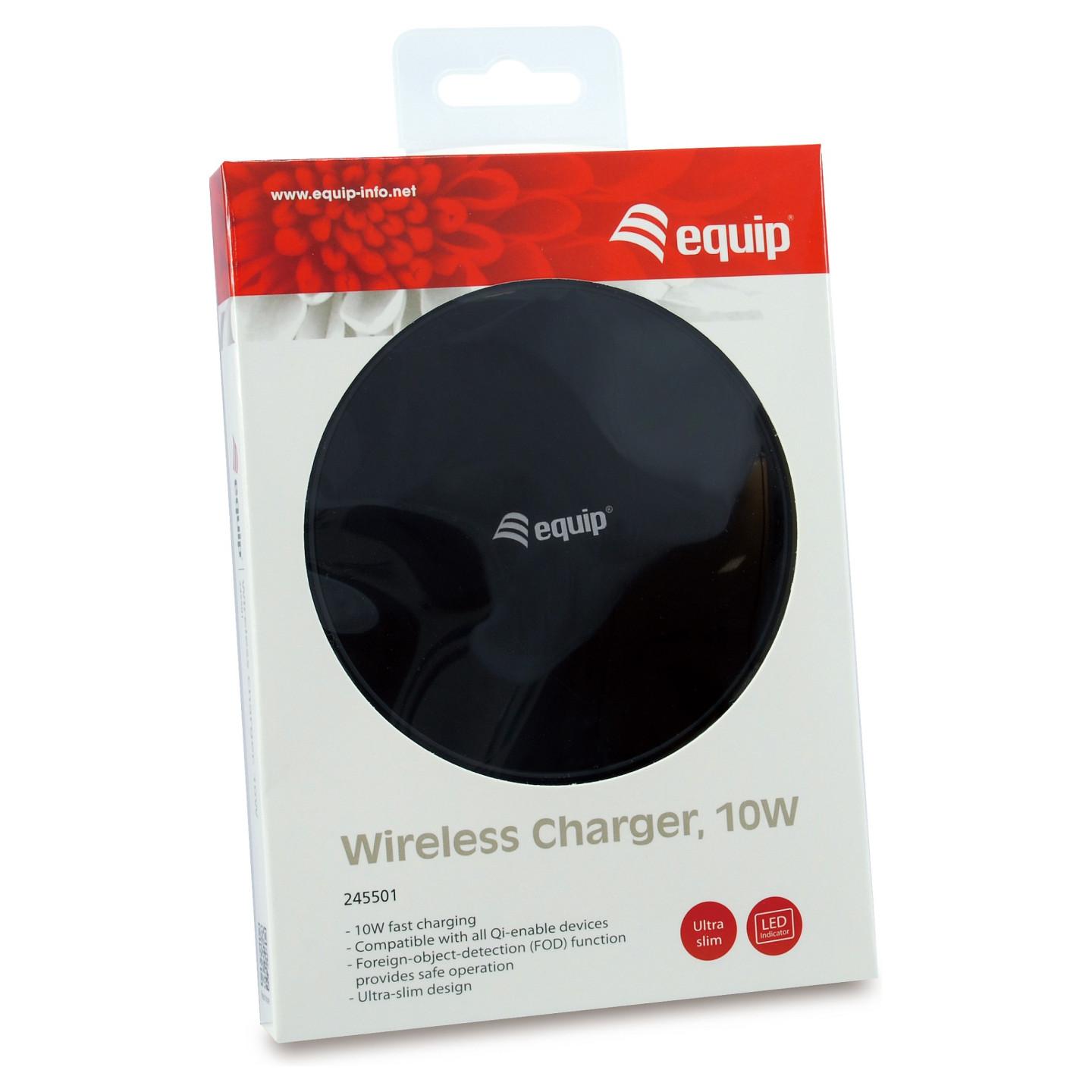 Equip Ladegerät Wireless Qi-Kompatibel 10W schwarz — Buy in Cyprus with Fast Delivery