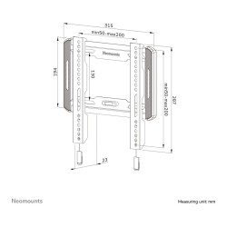 Wandhalterung für 24-55' Bildschirme 45KG WL30-550BL12 Neomounts — Buy in Cyprus with Fast Delivery