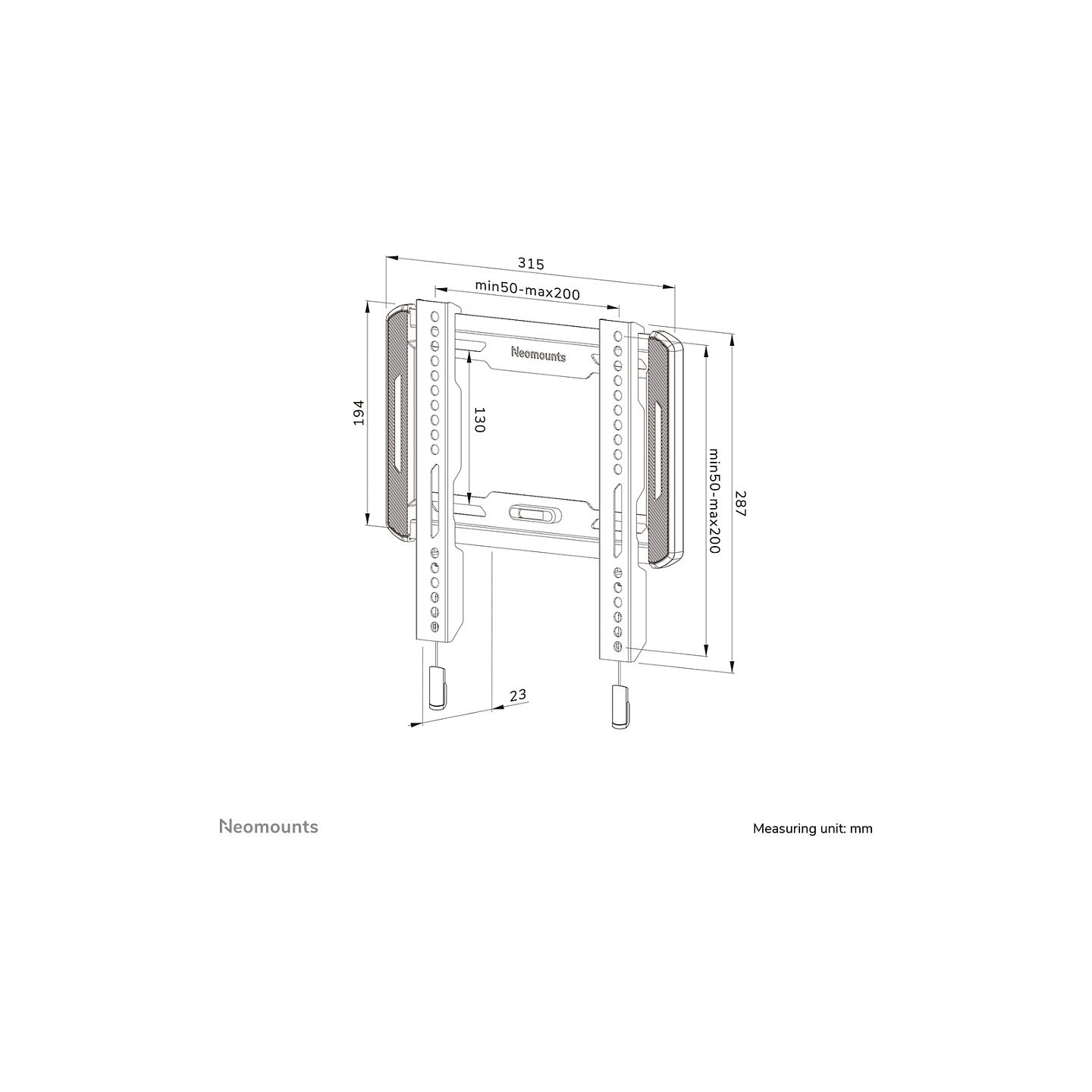 Wandhalterung für 24-55' Bildschirme 45KG WL30-550BL12 Neomounts — Buy in Cyprus with Fast Delivery