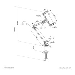 Tabletständer mit 3 Drehpunkten (4.7' - 12.9') max 1kg- Tischhalterung - Neomounts Schwarz — Buy in Cyprus with Fast Delivery