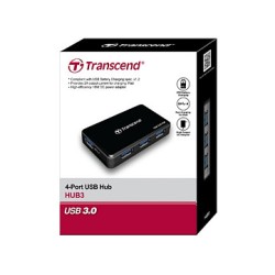 USB3.0 HUB 4Port Transcend HUB3 SuperSpeed aktiv mit Netzteil Black — Buy in Cyprus with Fast Delivery