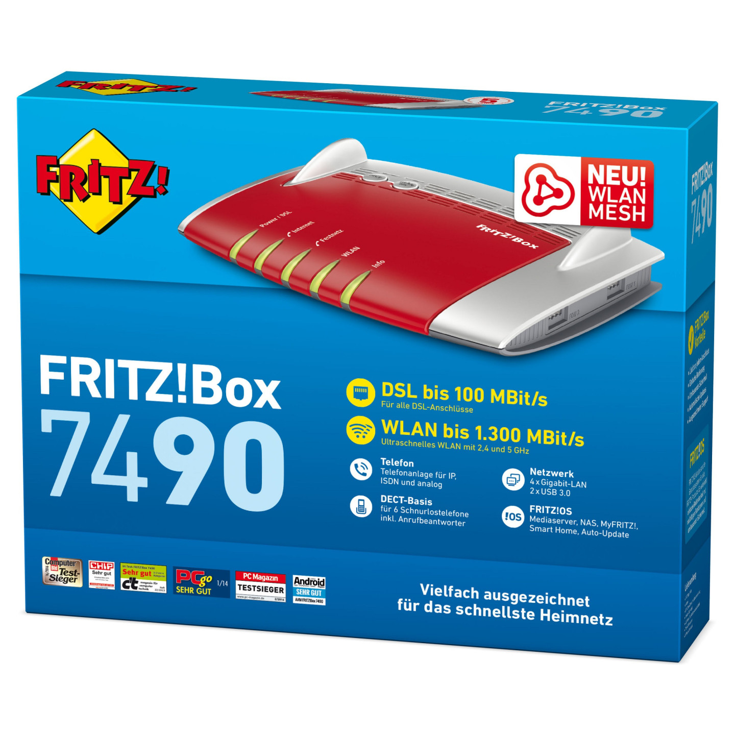 AVM FRITZ!Box Fon WLAN 7490 A VDSL — Buy in Cyprus with Fast Delivery