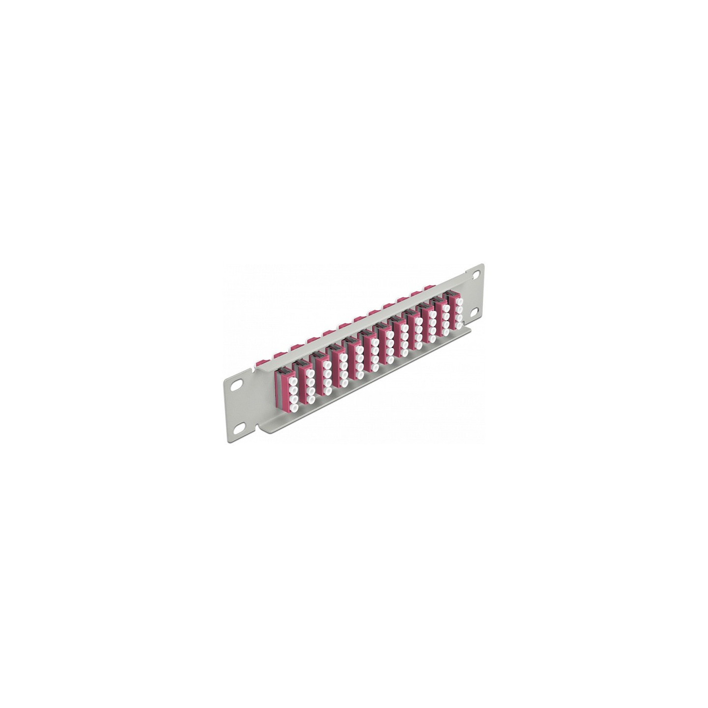 Delock 10? LWL Patchpanel 12 Port LC Quad violett 1 HE grau — Buy in Cyprus with Fast Delivery