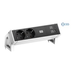 BACHMANN DESK2 2xSchutzkontakt USB A&C USB Charger 22W 0.2m GST18 weiss — Buy in Cyprus with Fast Delivery