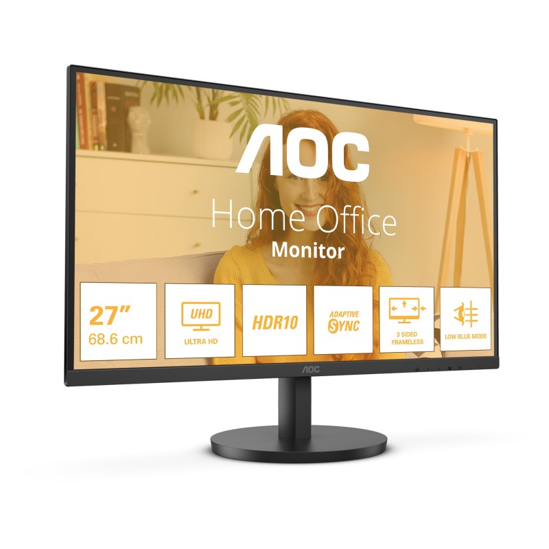 Buy AOC U27B3M - 27in 4K UHD VA Monitor - 60Hz, 4ms, HDR10, Black, VESA in Cyprus, Nicosia, Limassol, Larnaka, Pafos