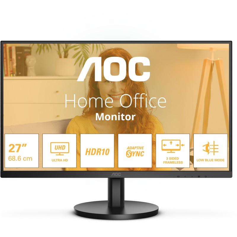 Buy AOC U27B3M - 27in 4K UHD VA Monitor - 60Hz, 4ms, HDR10, Black, VESA in Cyprus, Nicosia, Limassol, Larnaka, Pafos