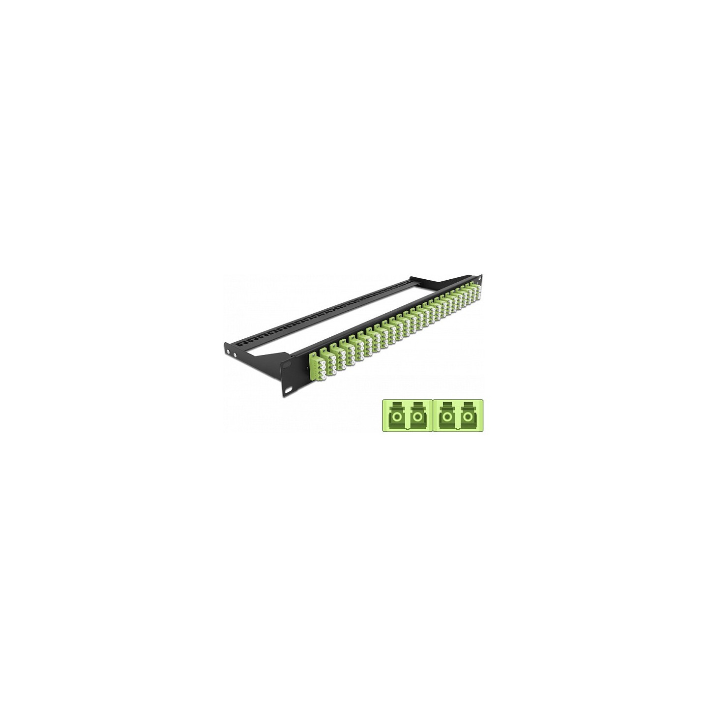 Delock 19? LWL Patchpanel 24 Port LC Quad lindgrün — Buy in Cyprus with Fast Delivery