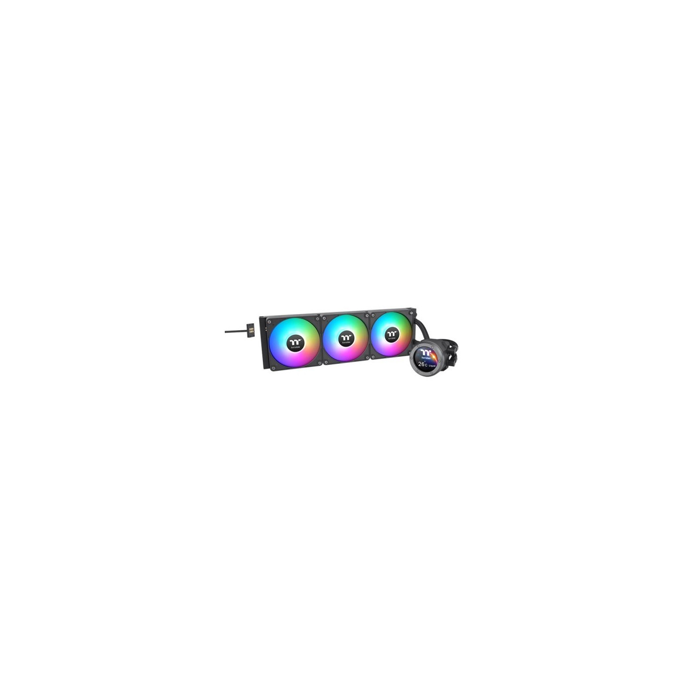 Thermaltake TH420 V2 Ultra EX - CL-W417-PL14SW-A - 420mm AIO Liquid Cooler, 3x140mm ARGB Fans, Black