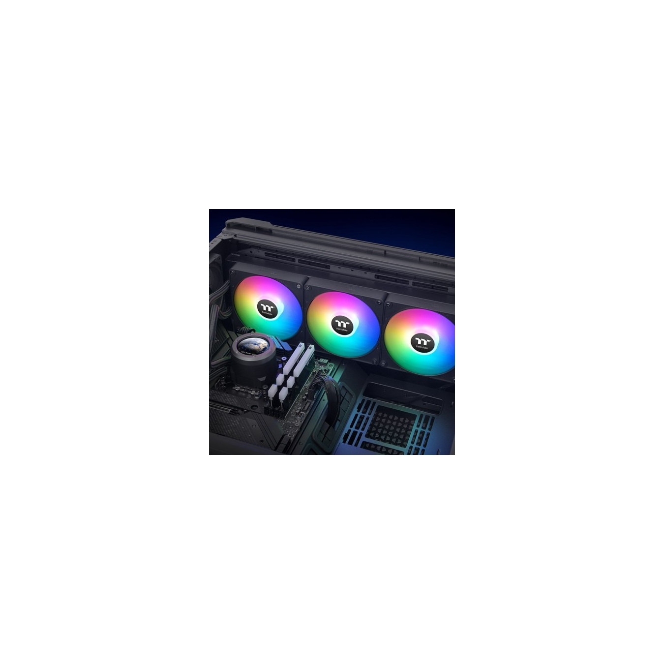 Thermaltake TH420 V2 Ultra EX - CL-W417-PL14SW-A - 420mm AIO Liquid Cooler, 3x140mm ARGB Fans, Black