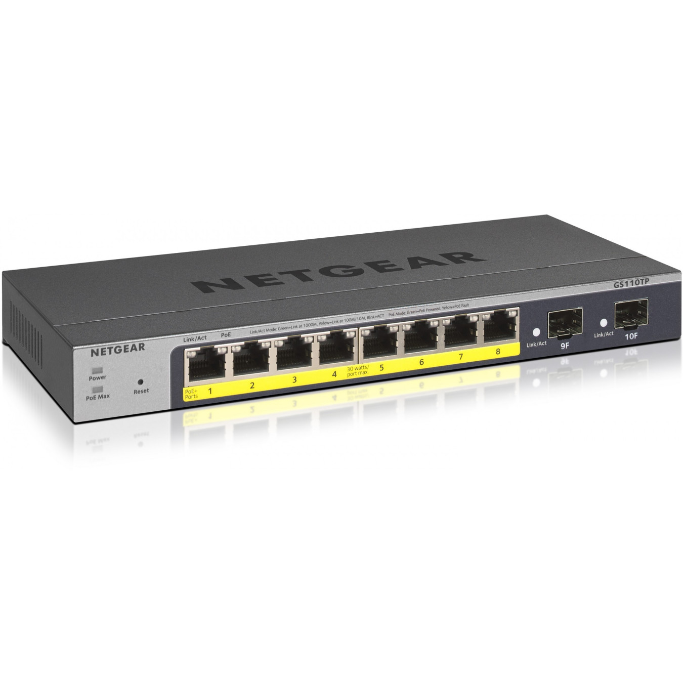NETGEAR GS110TP-300EUS - 8-Port Gigabit PoE Managed Switch (L2/L3/L4), 2x SFP, 54V DC — Buy in Cyprus with Fast Delivery