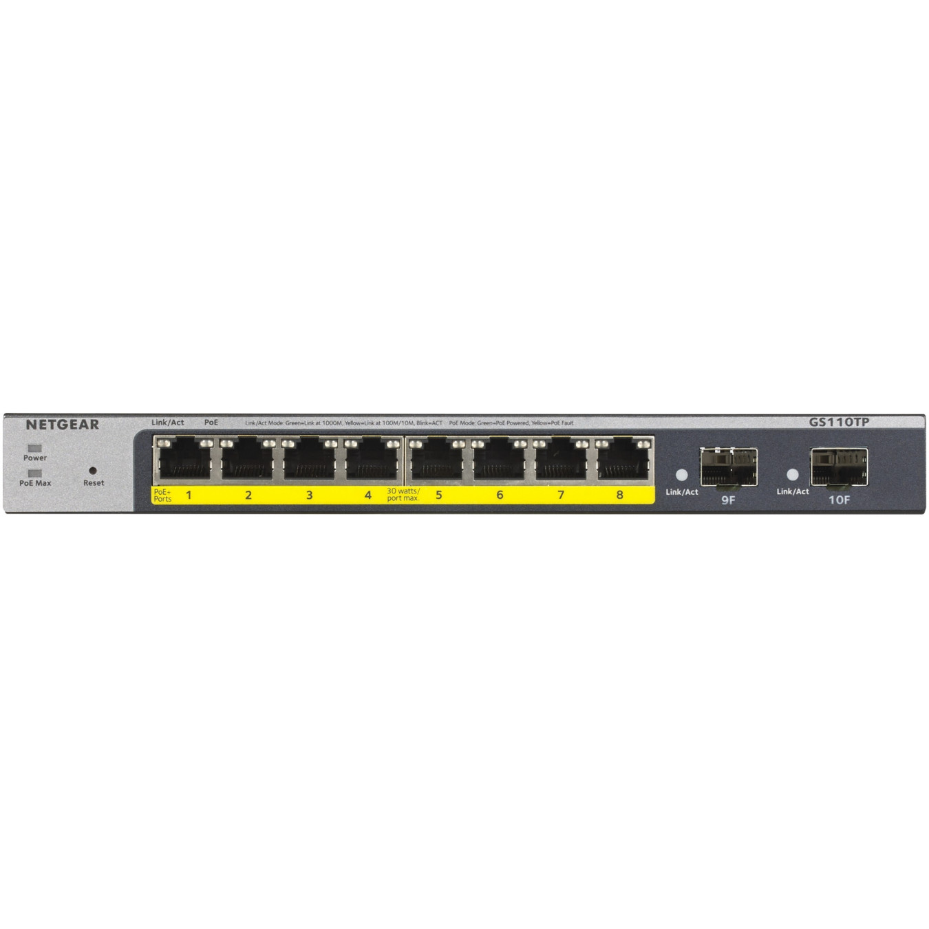 NETGEAR GS110TP-300EUS - 8-Port Gigabit PoE Managed Switch (L2/L3/L4), 2x SFP, 54V DC — Buy in Cyprus with Fast Delivery