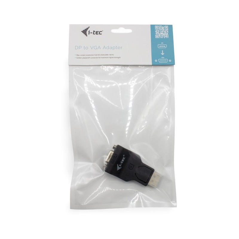Buy i-tec DisplayPort to VGA Adapter - Black - DP (male) to VGA (female), 1080p@... in Cyprus, Nicosia, Limassol, Larnaka, Pafos