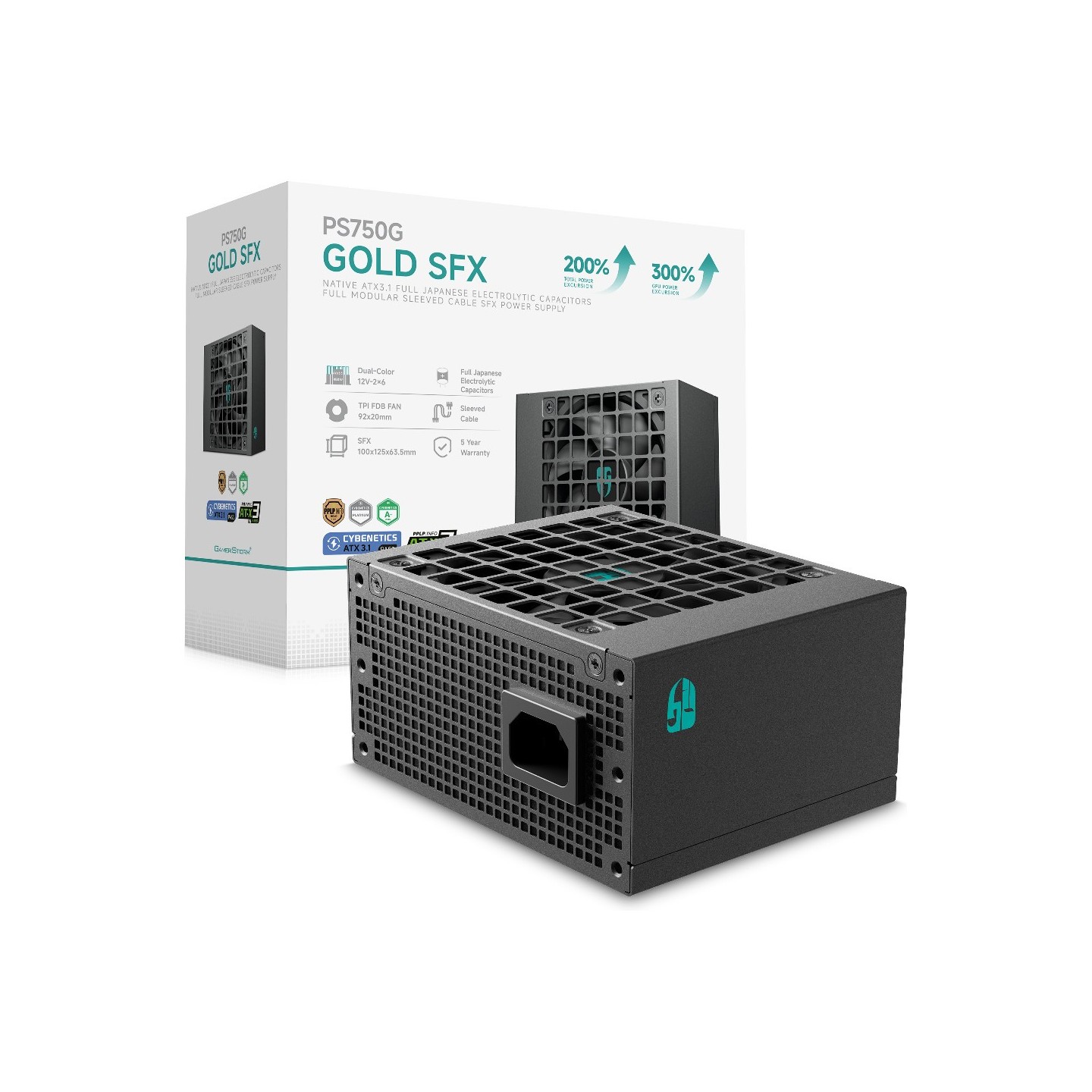 DeepCool PS750G SFX Fully Modular SFX PSU – 750W 80 Plus Gold - R-PS750G-SFX | Armenius Store