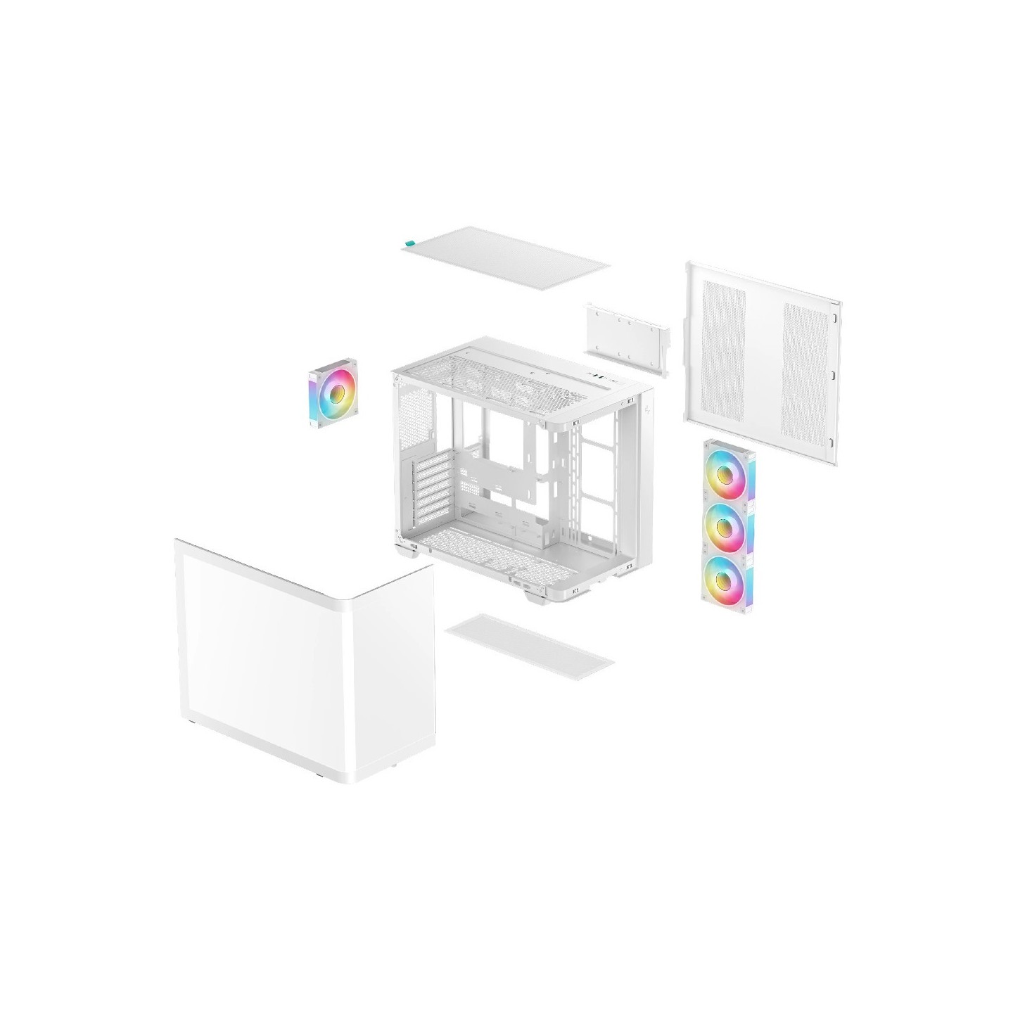 DeepCool CG530U 4F WH ATX Curved Glass Panoramic Case White - R-CG530U4FWH (Boxed) — Buy in Cyprus with Fast Delivery