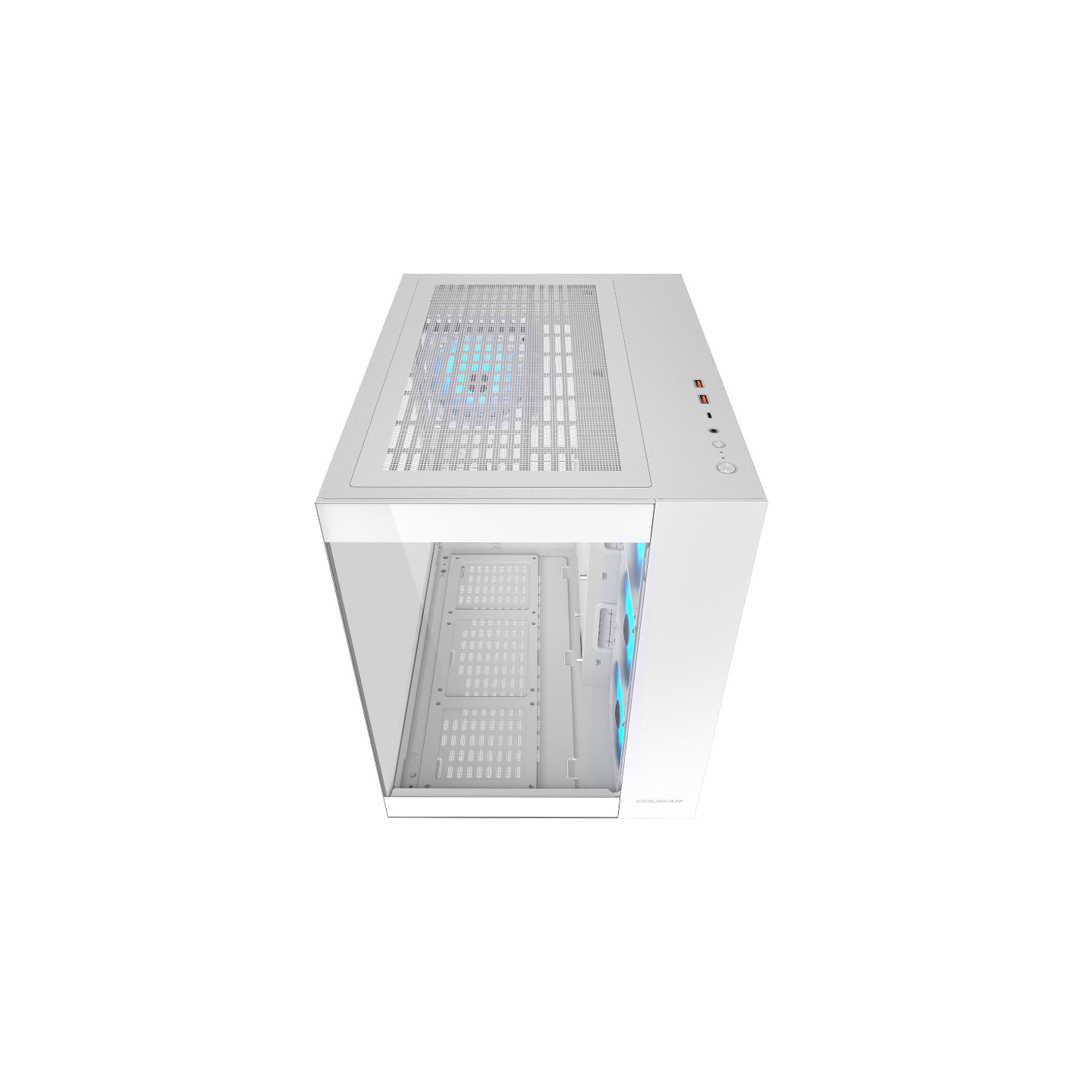 Cougar FV150 RGB White - Mid Tower ATX PC Case - Dual Chamber 400mm GPU - 4 ARGB Fans (Boxed)