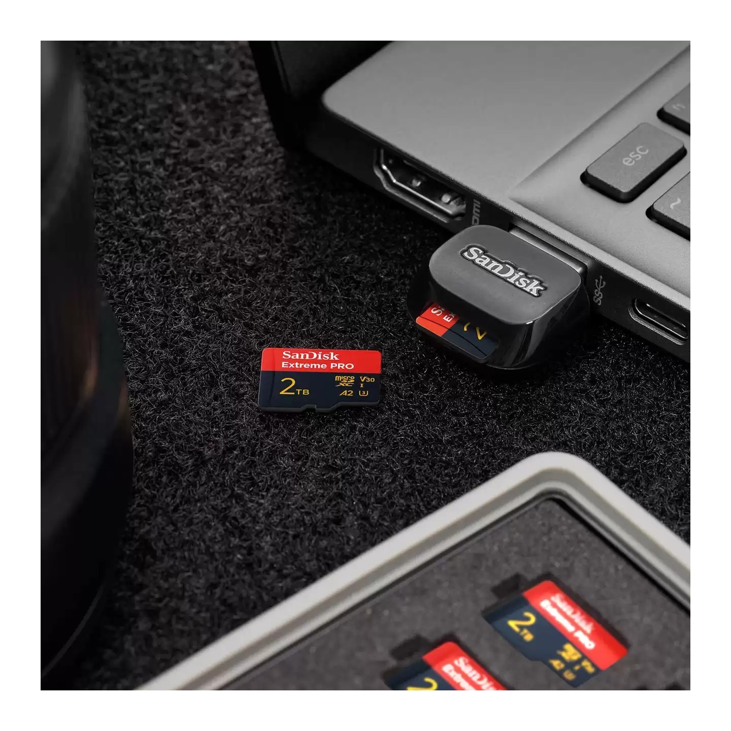 SanDisk Extreme PRO microSDXC 2TB - UHS-I U3/V30 A2, 250MB/s read 150MB/s write - Black/Red — Buy in Cyprus with Fast Delivery