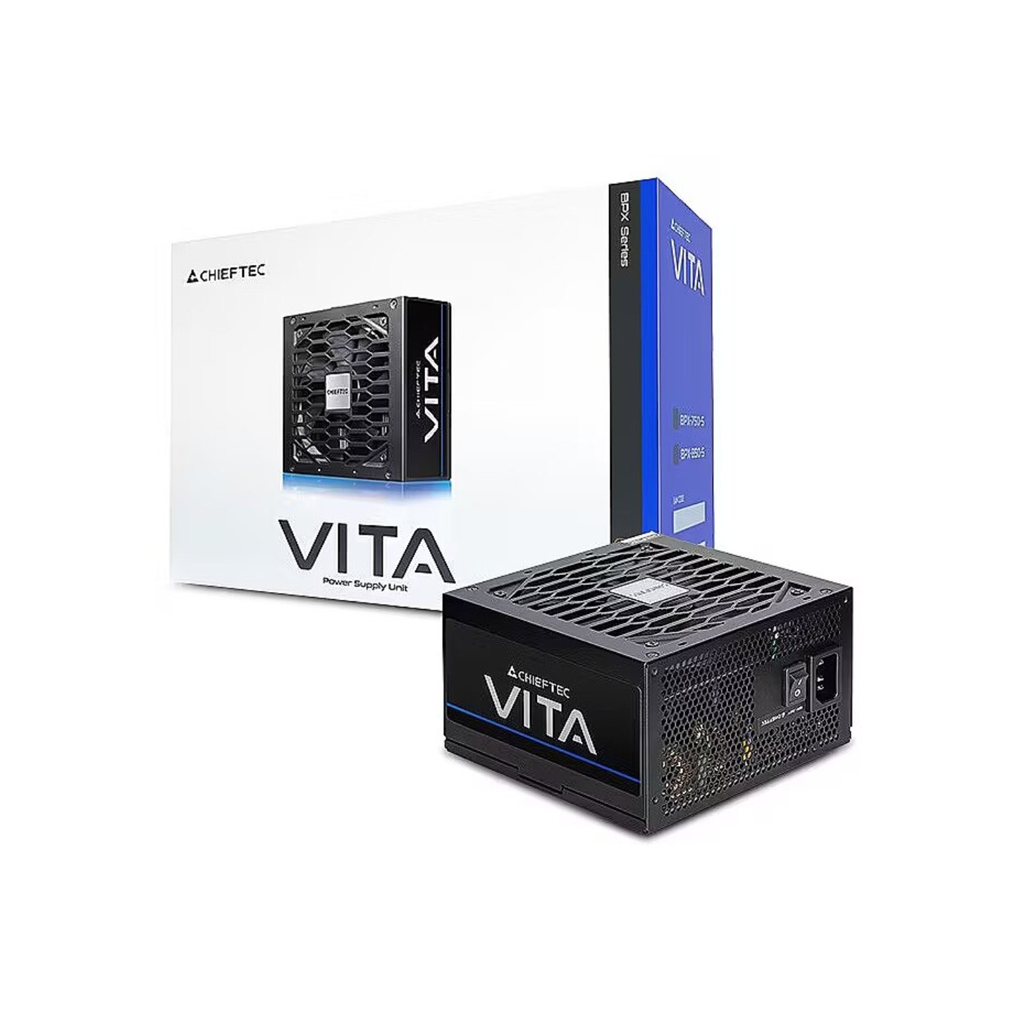 Chieftec Vita BPX-750-S - 750W 80 PLUS Bronze Non-Modular PSU, 120mm Silent Fan (Black) — Buy in Cyprus with Fast Delivery