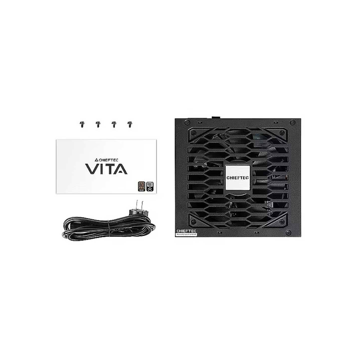 Chieftec Vita BPX-750-S - 750W 80 PLUS Bronze Non-Modular PSU, 120mm Silent Fan (Black) — Buy in Cyprus with Fast Delivery