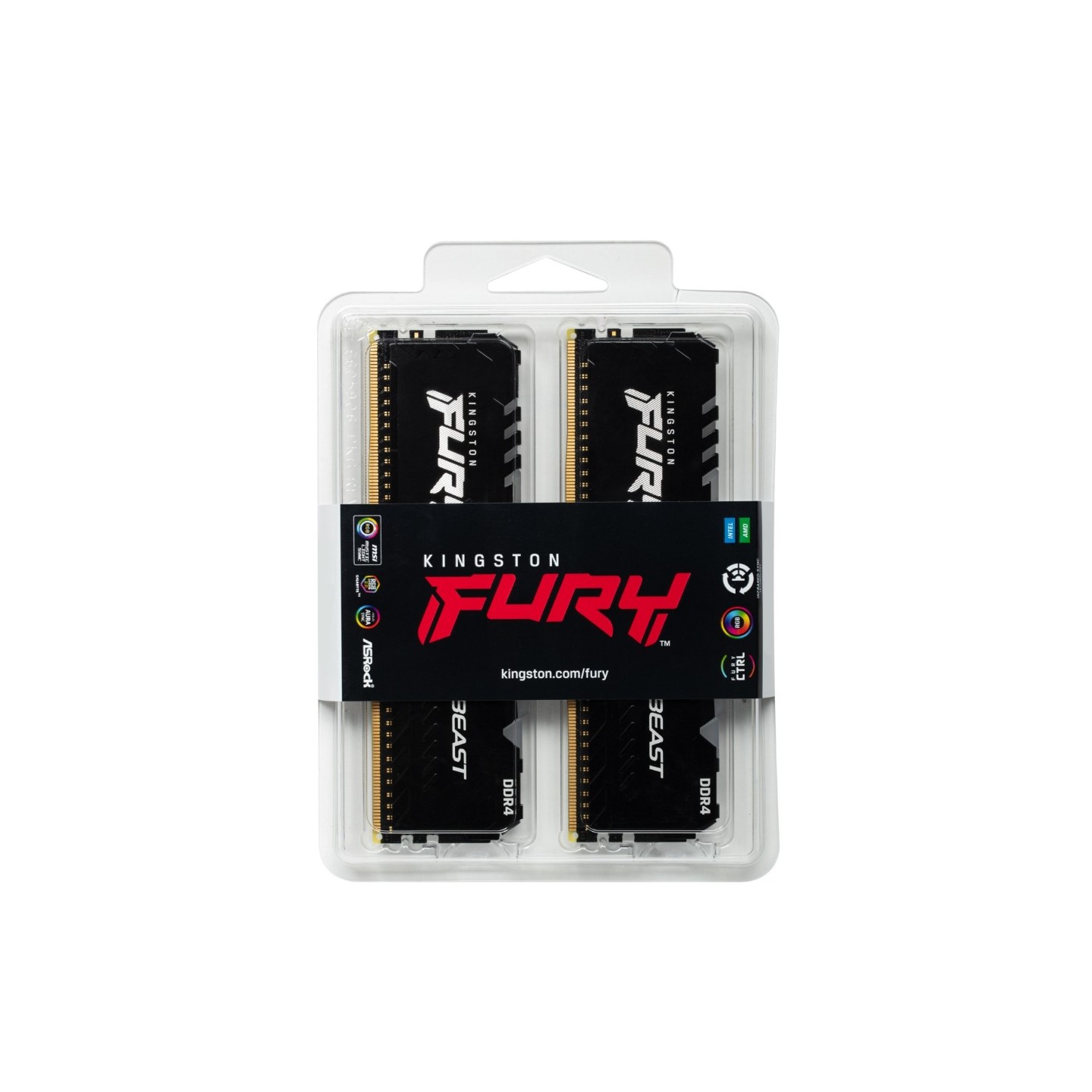 Kingston FURY Beast 64GB (2 x 32GB) DDR4 3600MT/s CL18 - KF436C18BBK2/64 (Boxed) — Buy in Cyprus with Fast Delivery