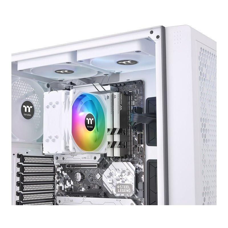 Buy Thermaltake UX200 SE Air Tower CPU Cooler - White - 120mm ARGB PWM Fan, 170W... in Cyprus, Nicosia, Limassol, Larnaka, Pafos