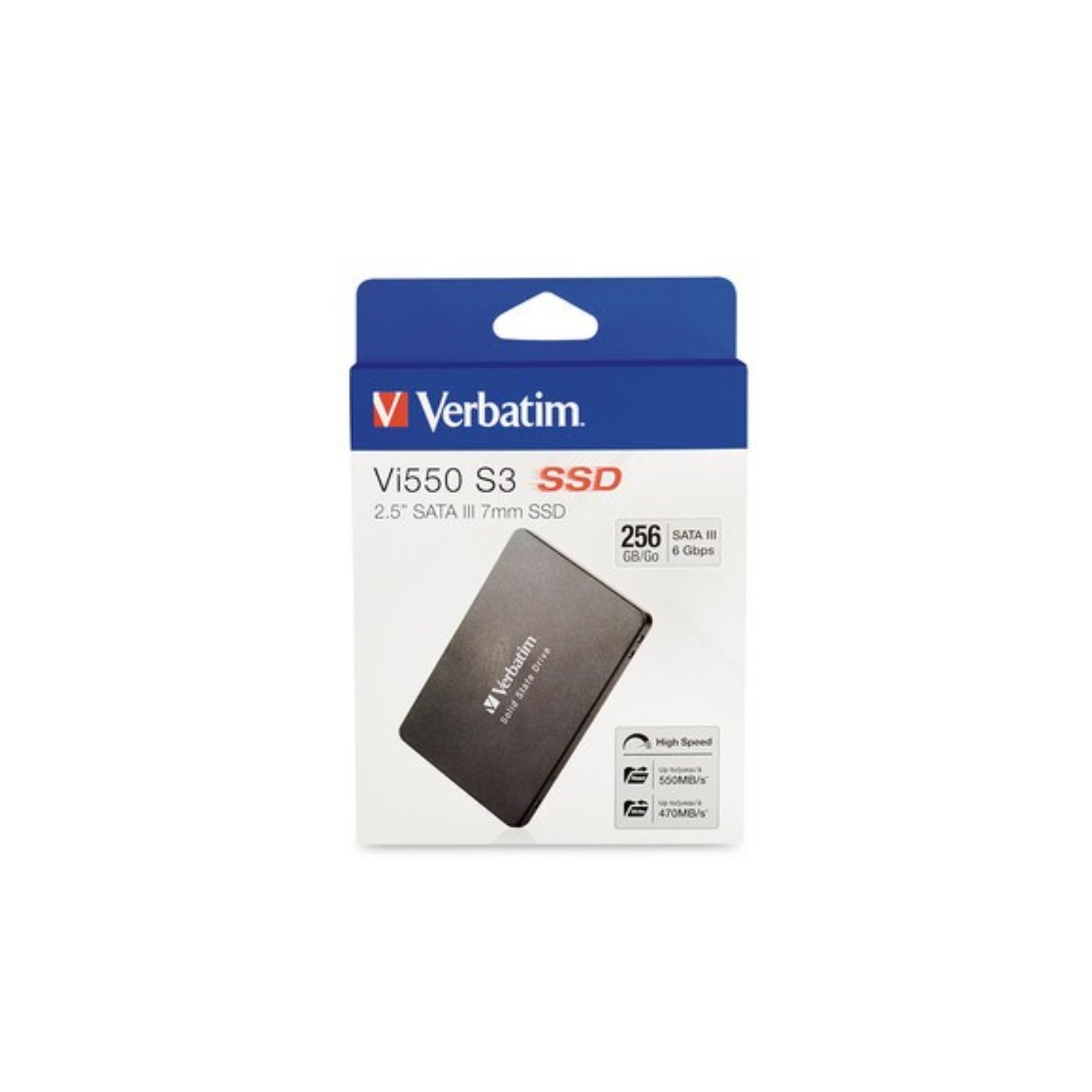 Verbatim Vi550 S3 256GB 2.5" SATA III Internal SSD - 520/460 MB/s - 49351 (Boxed) — Buy in Cyprus with Fast Delivery