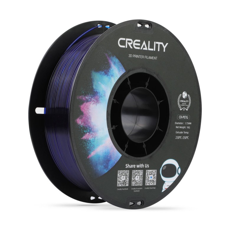 Buy Creality CR-PETG Transparent Blue 3D Printer Filament, Hard Glossy, Tensile Str. 49MPA, 1 kg Spool1. in Cyprus, Nicosia, Lim