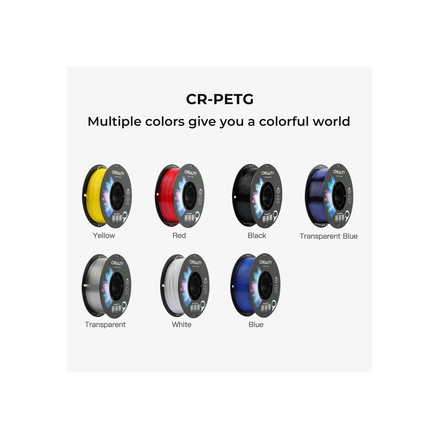 Buy Creality CR-PETG Transparent Blue 3D Printer Filament, Hard Glossy, Tensile Str. 49MPA, 1 kg Spool1. in Cyprus, Nicosia, Lim