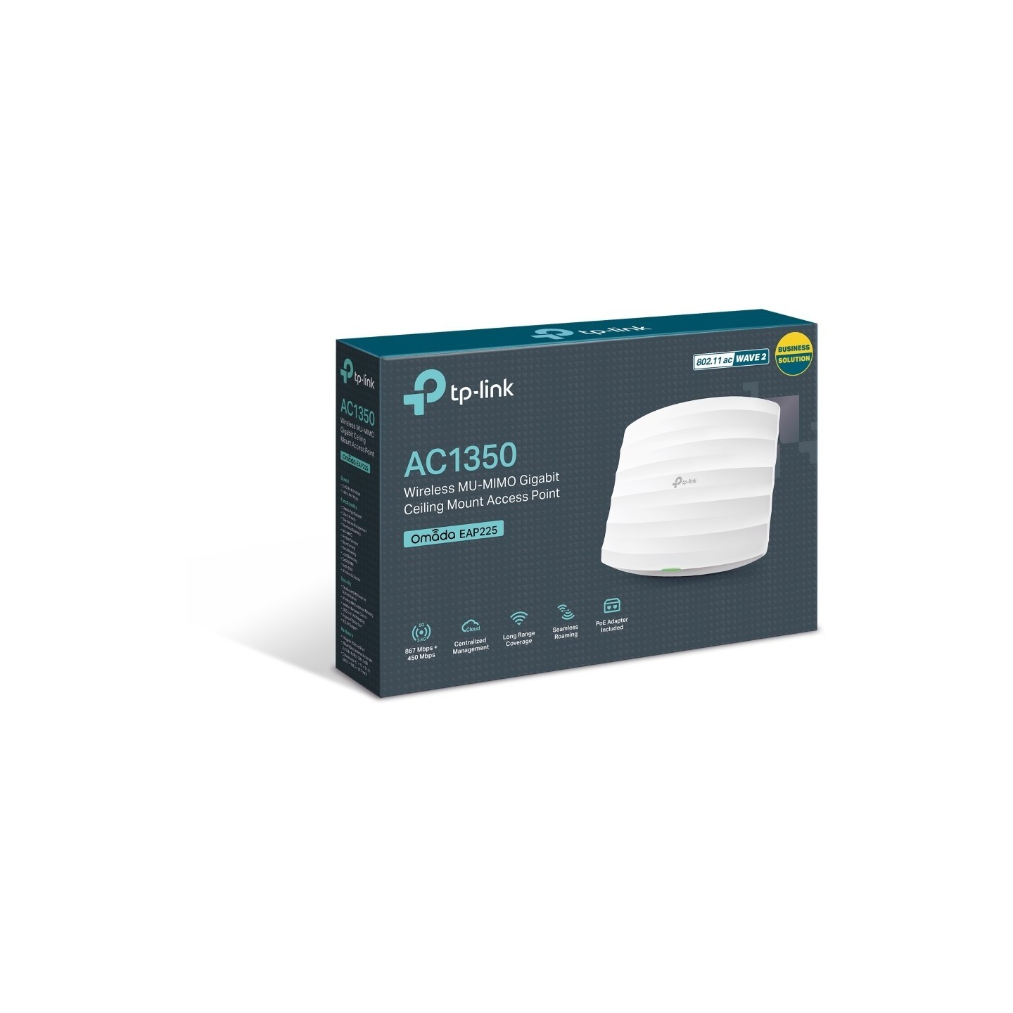 TP-Link Omada EAP225 - AC1350 Dual-Band Wi-Fi 5 Access Point - White, PoE — Buy in Cyprus with Fast Delivery