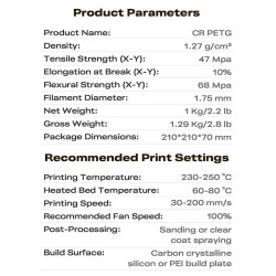 Buy Creality CR-PETG Technology Blue 3D Printer Filament, Hard Glossy, Tensile Str. 49MPA, 1 kg Spool1.7 in Cyprus, Nicosia, Lim