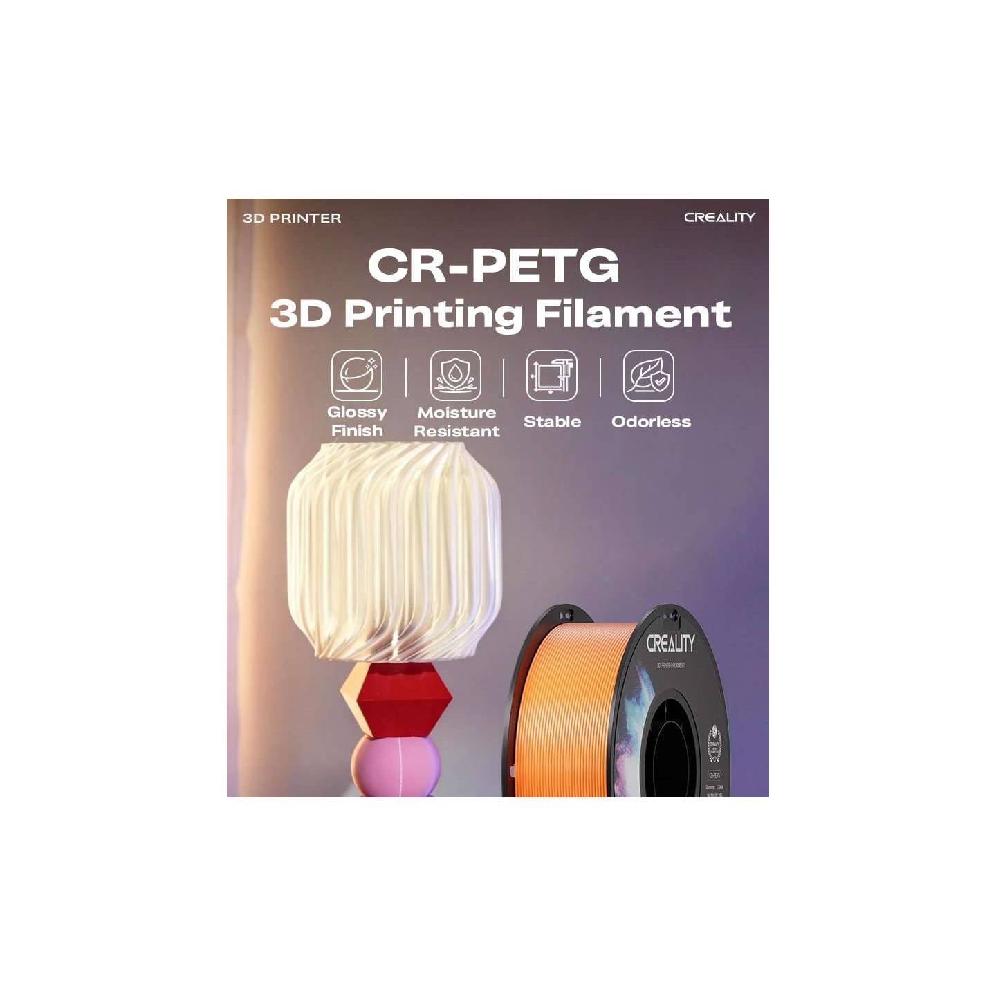 Buy Creality CR-PETG Pink 3D Printer Filament, Hard Glossy, Tensile Str. 49MPA, 1 kg Spool1.79 in Cyprus, Nicosia, Limassol, Lar