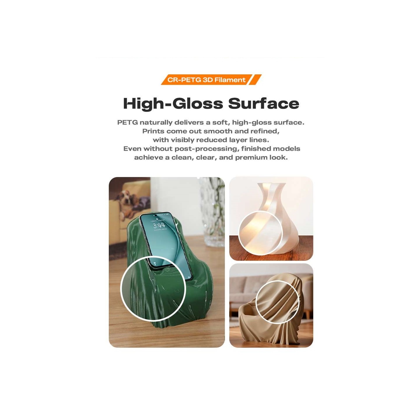 Buy Creality CR-PETG Pink 3D Printer Filament, Hard Glossy, Tensile Str. 49MPA, 1 kg Spool1.79 in Cyprus, Nicosia, Limassol, Lar