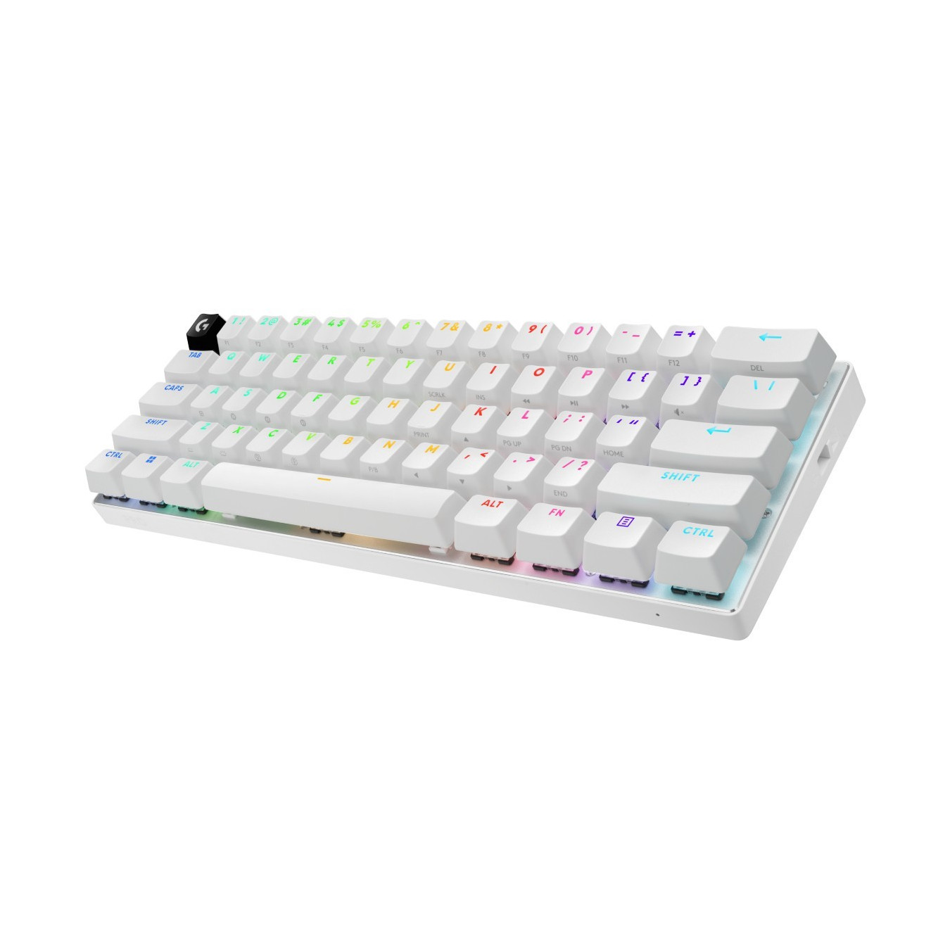 Logitech PRO X 60 TKL LIGHTSPEED - 920-011924 - White, 60% Mechanical (GX Brown), Lightspeed RF+Bluetooth, Per-key RGB