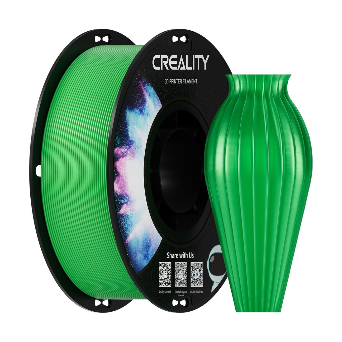 Buy Creality CR-PETG Green 3D Printer Filament, Hard Glossy, Tensile Str. 49MPA, 1 kg Spool1.76 in Cyprus, Nicosia, Limassol, La