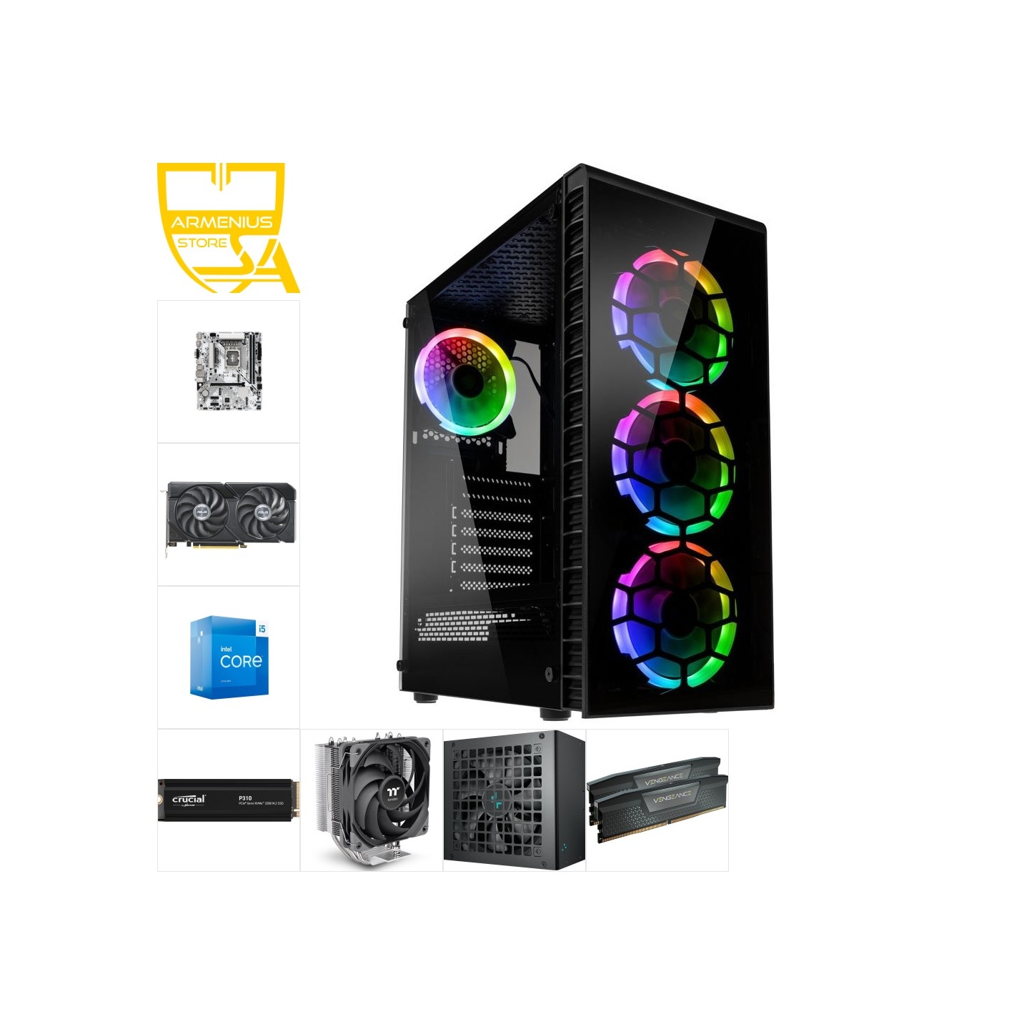 Custom Gaming PC - Intel i5-13400F, RTX 4060 Ti, 16GB DDR5, 1TB NVMe — Buy in Cyprus with Fast Delivery