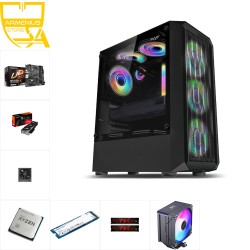 Custom 1080p Gaming PC - Ryzen 7 5700X, Radeon RX 7600, 16GB DDR4, 1TB NVMe — Buy in Cyprus with Fast Delivery