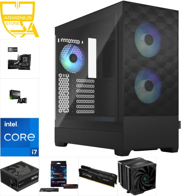 Custom Gaming PC - Intel Core i7-14700, RTX 5070, 32GB DDR4, 2TB NVMe — Buy in Cyprus with Fast Delivery