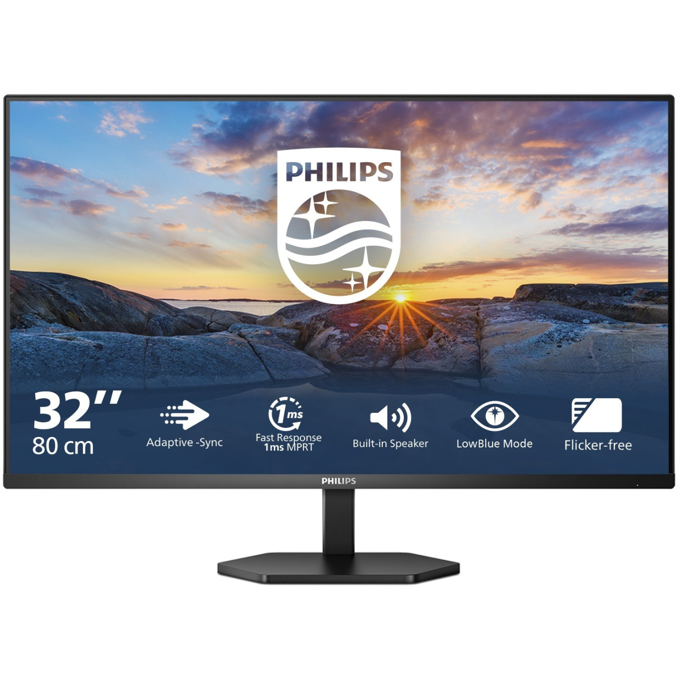 Philips 32E1N3100LA - 31.5" Full HD VA Monitor - 1920x1080, 1ms, 75Hz, HDMI & D-Sub, Black — Buy in Cyprus with Fast Delivery