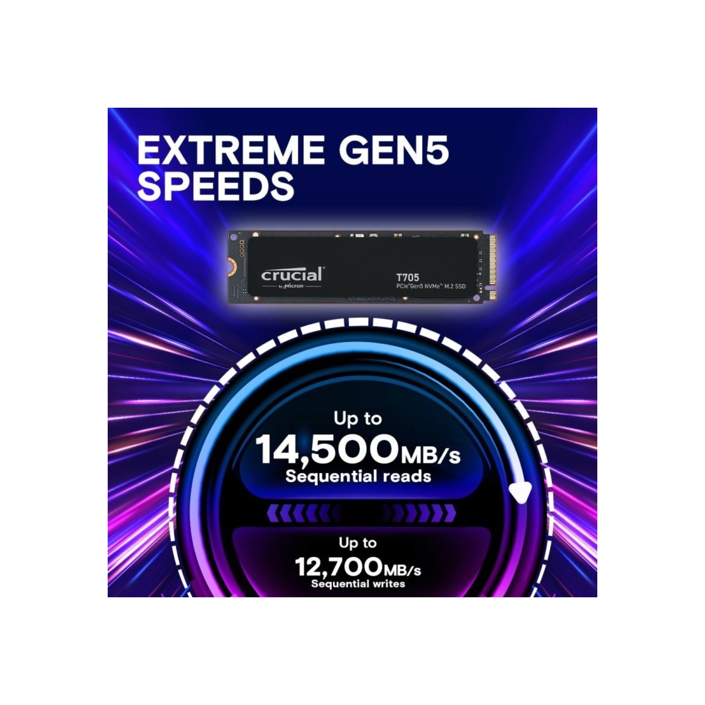 Crucial T705 2TB NVMe SSD - PCIe 5.0 x4 M.2 14,500/12,700 MB/s - CT2000T705SSD3 (Boxed) — Buy in Cyprus with Fast Delivery