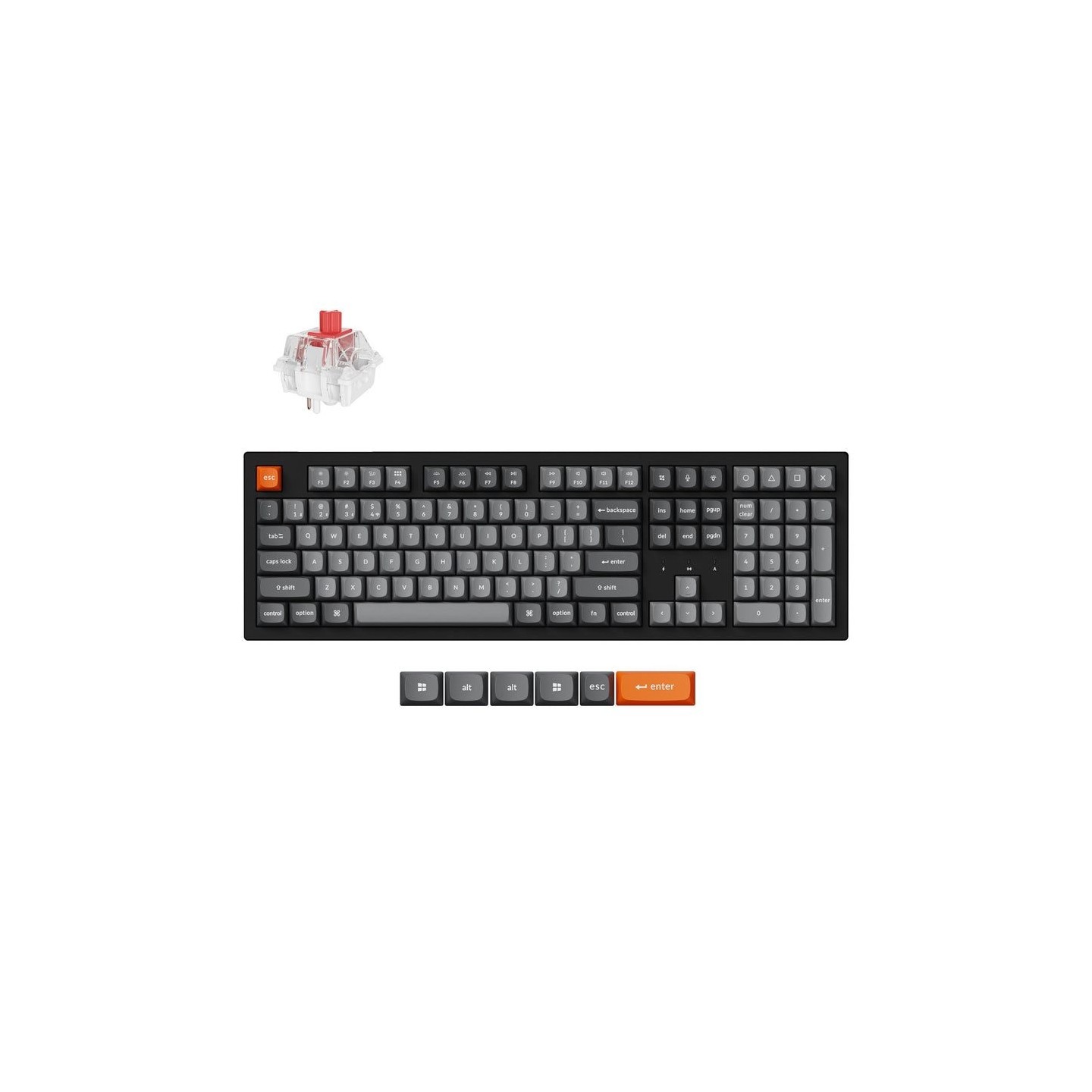Keychron K10 Max Red Switch Wireless Mechanical Keyboard | 100% QMK Hot-Swappable — Armenius Store Cyprus