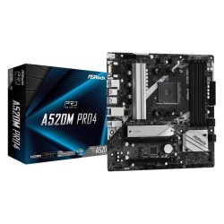 ASRock A520M Pro4 AM4 Micro-ATX Motherboard - A520 Chipset DDR4 (Boxed) — Buy in Cyprus with Fast Delivery