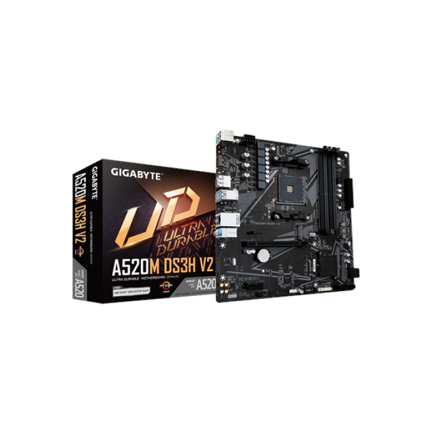 GIGABYTE A520M-DS3H V2 Micro-ATX AM4 A520 DDR4 Motherboard (Boxed) — Buy in Cyprus with Fast Delivery