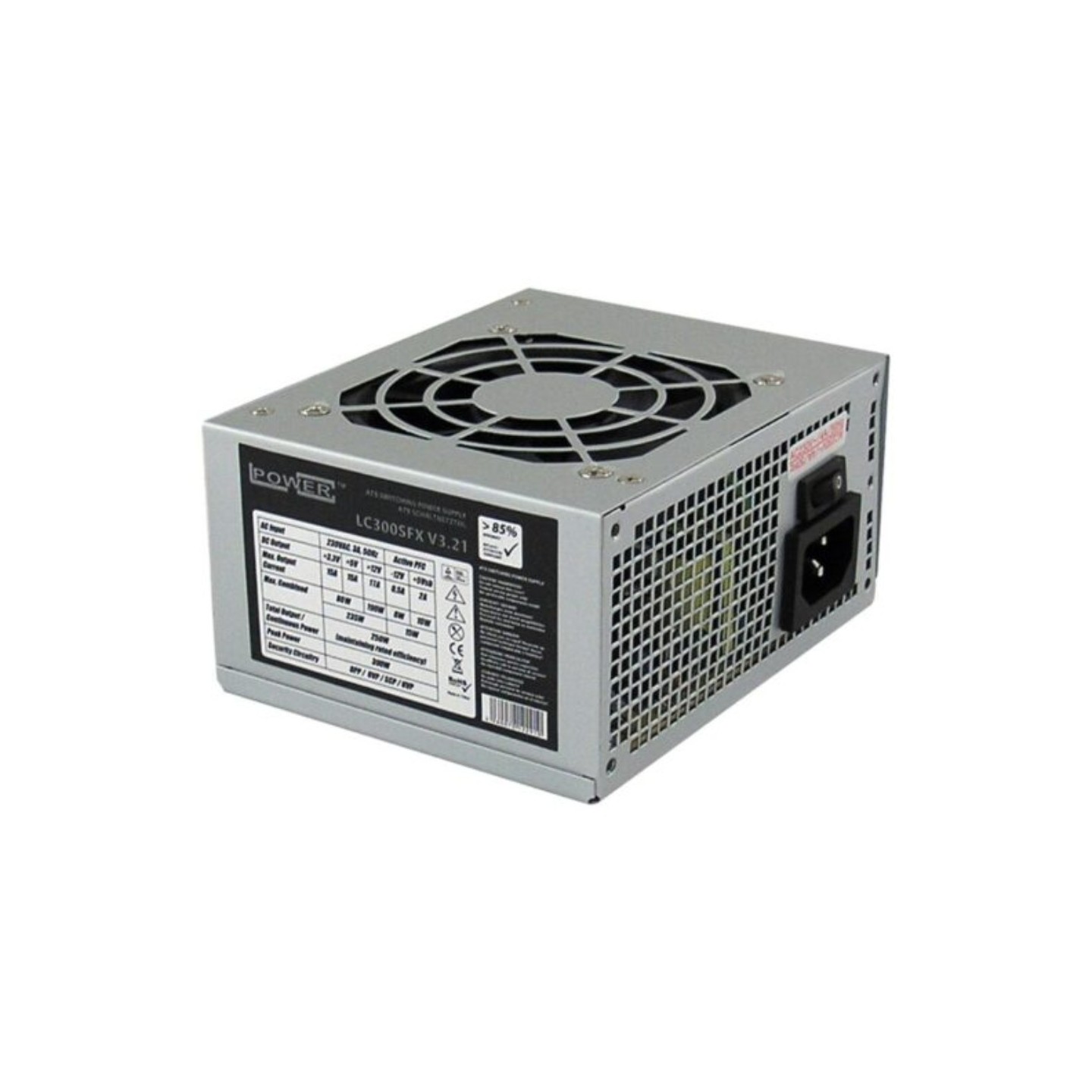 LC Power LC300SFX V3.21 SFX 250W (300W Peak) Silent PSU 80mm Fan (Retail) — Buy in Cyprus with Fast Delivery